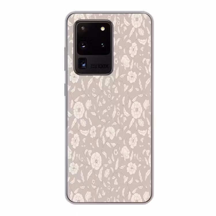 Bloemen - Blaadjes - Patroon Telefoonhoesje Samsung Galaxy S20 Ultra klein 358 -3d