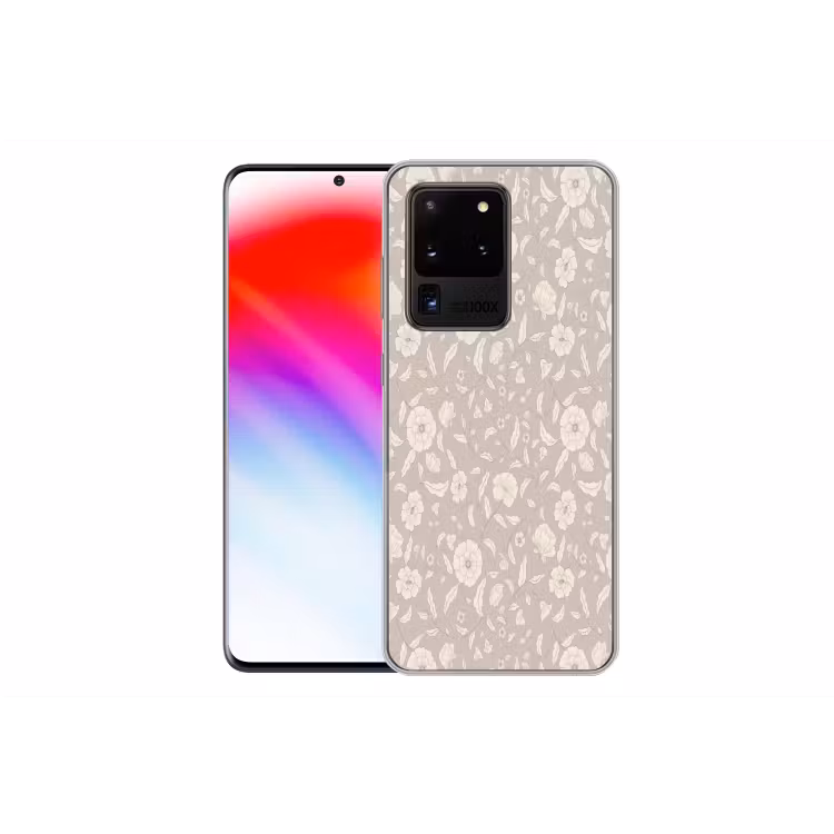 Bloemen - Blaadjes - Patroon Telefoonhoesje Samsung Galaxy S20 Ultra klein 358 -dubbelS20Ultra