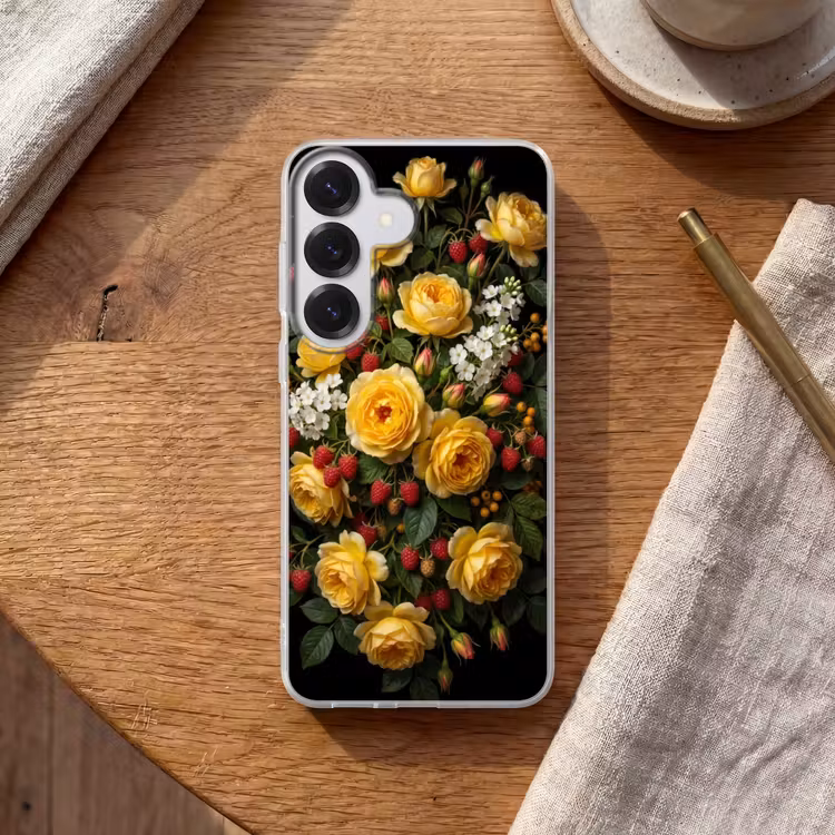 Bloemen - Boeket - Natuur - Klassiek - Geel Telefoonhoesje Samsung Galaxy S26 klein -sfeer1