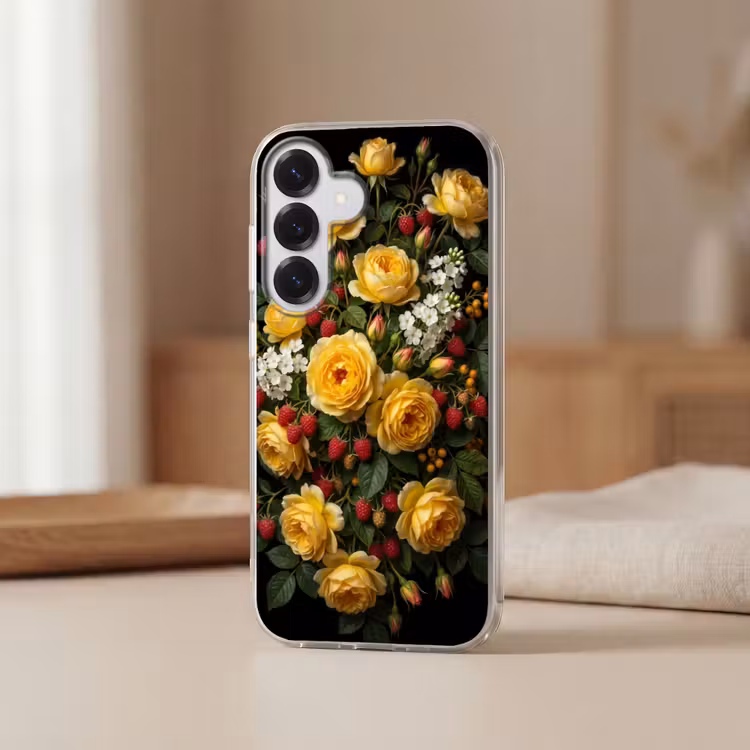 Bloemen - Boeket - Natuur - Klassiek - Geel Telefoonhoesje Samsung Galaxy S26 klein -sfeer2