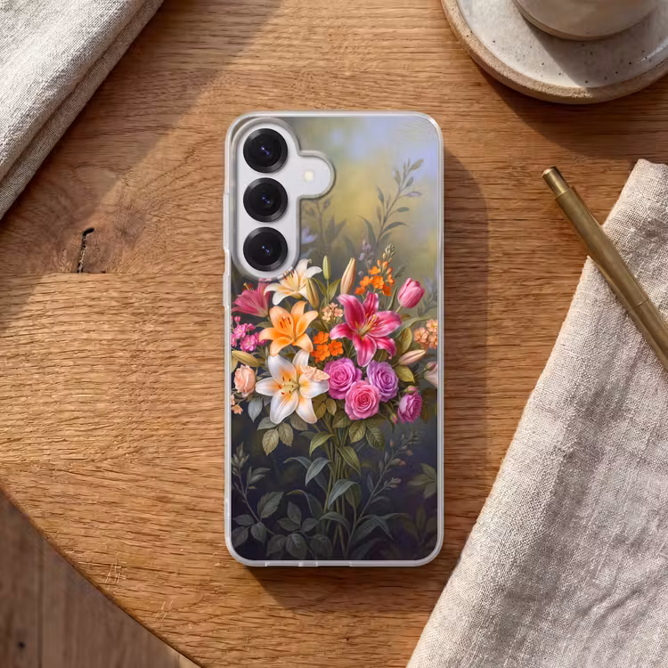 Bloemen - Boeket - Natuur - Kleurrijk - Modern Telefoonhoesje Samsung Galaxy S26 klein -sfeer1