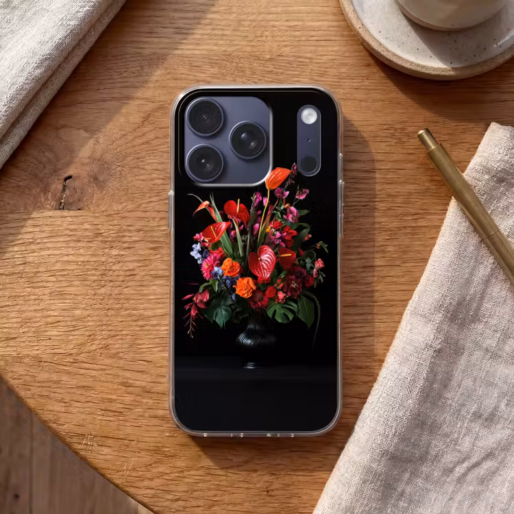 Bloemen - Boeket - Sierlijk Telefoonhoesje iPhone 17 Pro klein -sfeer1