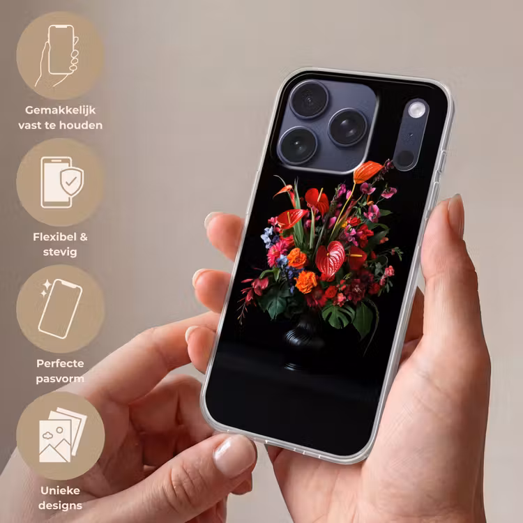 Bloemen - Boeket - Sierlijk Telefoonhoesje iPhone 17 Pro klein -sfeer3_NL