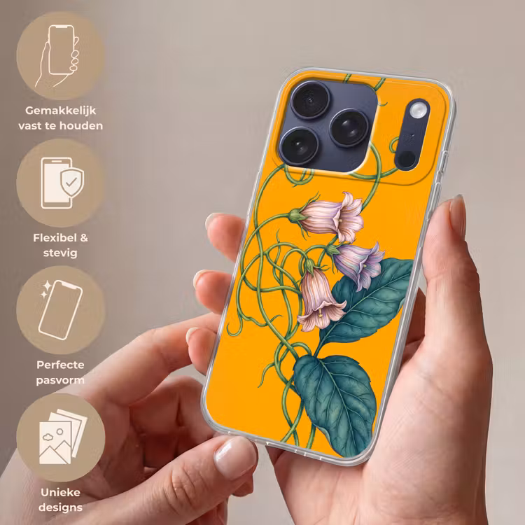 Telefoonhoesje - Bloemen - Botanisch - Geel - Bloemen - Botanisch - Geel Telefoonhoesje iPhone 17 Pro klein