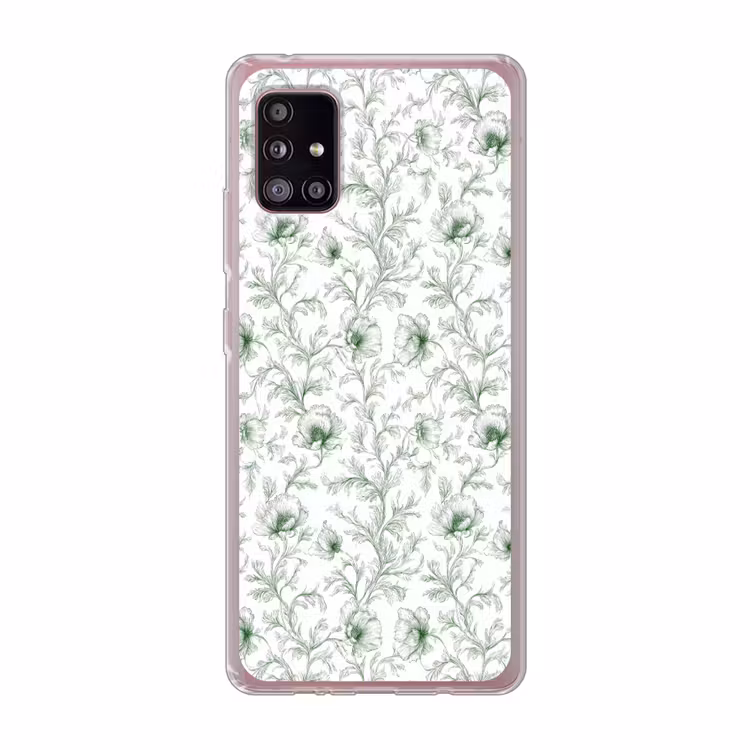 Bloemen - Getekend - Groen Telefoonhoesje Samsung Galaxy A51 5G klein 373 -3d
