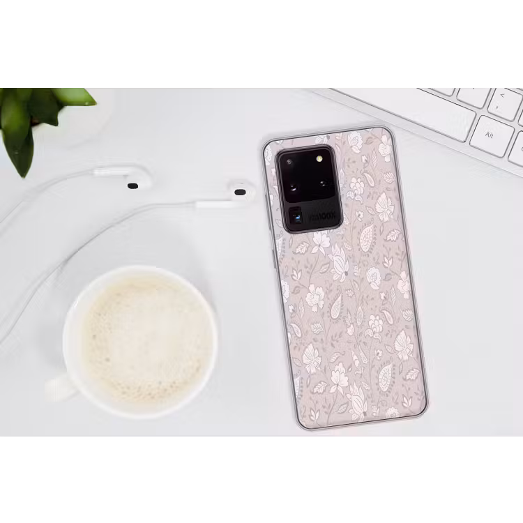 Bloemen - Getekend - Lavendel Telefoonhoesje Samsung Galaxy S20 Ultra klein 358 -oordopS20Ultra