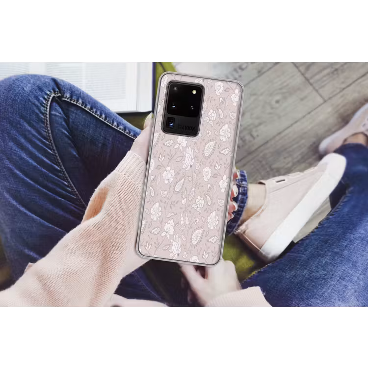 Bloemen - Getekend - Lavendel Telefoonhoesje Samsung Galaxy S20 Ultra klein 358 -handS20Ultra