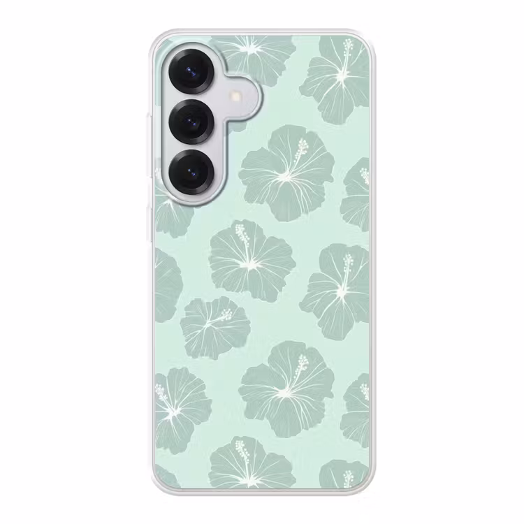 Bloemen - Hibiscus - Mint Telefoonhoesje Samsung Galaxy S26 klein 975 -3d