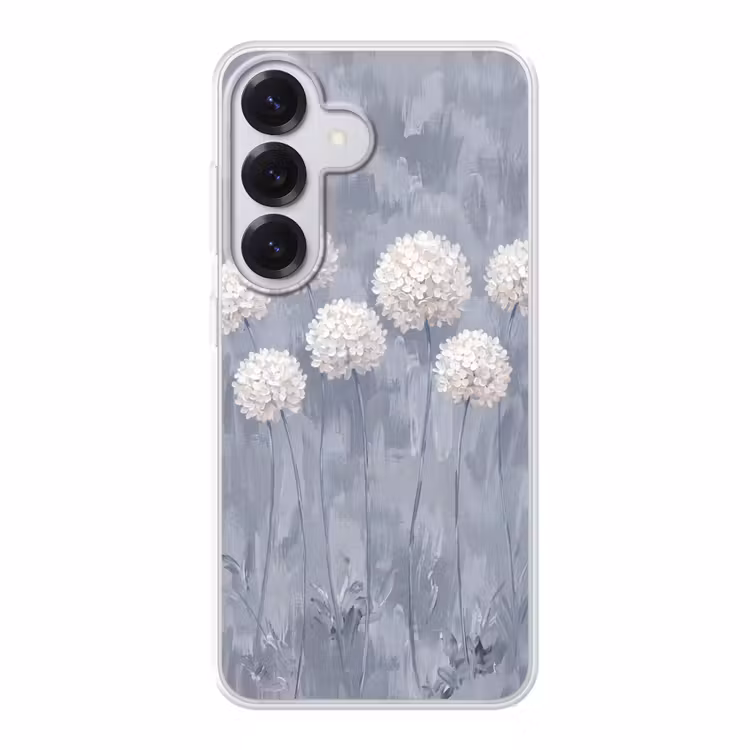 Bloemen - Illustratie - Blauw Telefoonhoesje Samsung Galaxy S26 klein -3d