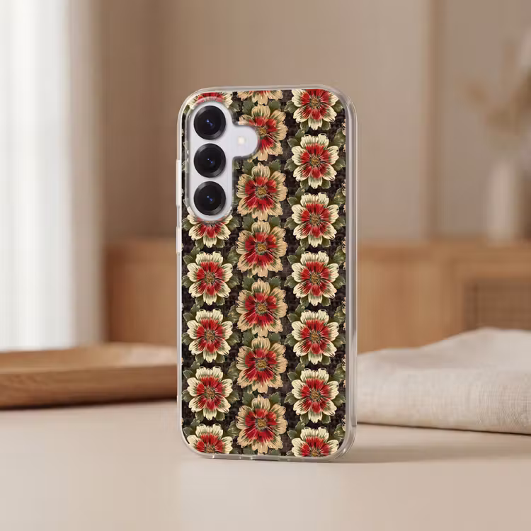 Bloemen - Klassiek - Patroon - Rood Telefoonhoesje Samsung Galaxy S26 klein 975 -sfeer2