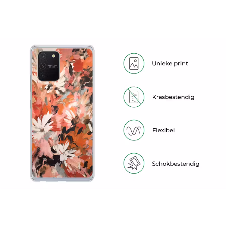 Bloemen - Kunst - Abstract - Verf Telefoonhoesje Samsung Galaxy S10 Lite klein -specsS10Lite