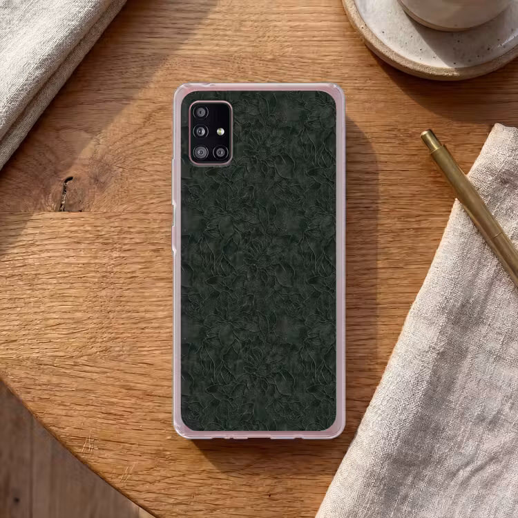 Bloemen - Lijnen - Groen Telefoonhoesje Samsung Galaxy A51 5G klein 373 -sfeer1