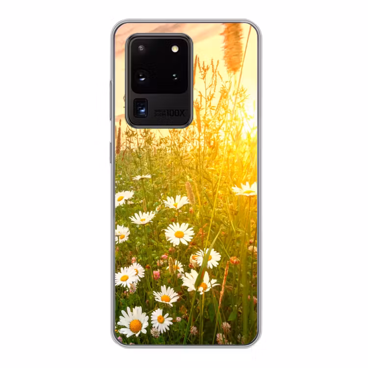 Bloemen - Madelief - Natuur Telefoonhoesje Samsung Galaxy S20 Ultra klein -3d