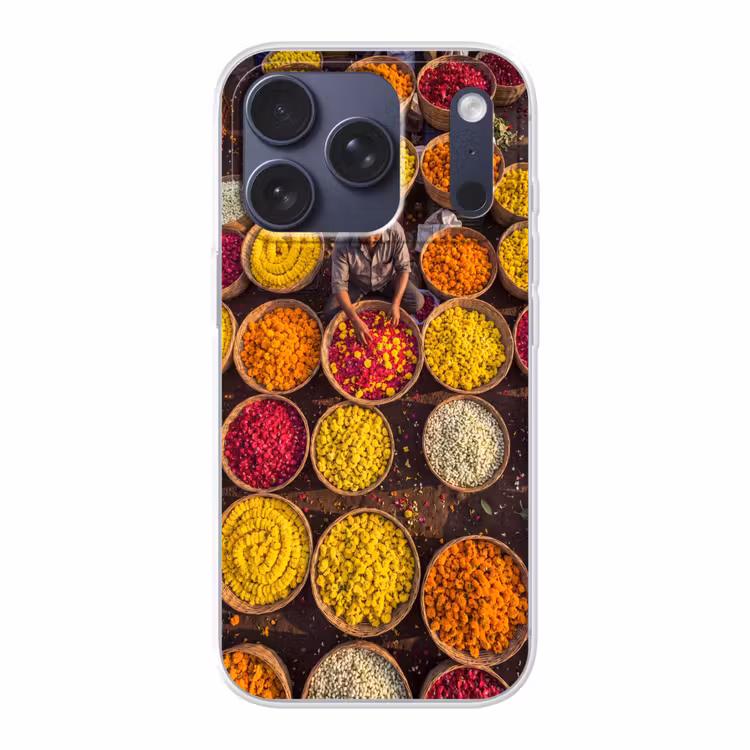 Telefoonhoesje - Bloemen - Markt - Kleurrijk - Bloemen - Markt - Kleurrijk Telefoonhoesje iPhone 17 Pro klein