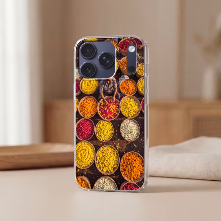 Telefoonhoesje - Bloemen - Markt - Kleurrijk - Bloemen - Markt - Kleurrijk Telefoonhoesje iPhone 17 Pro klein