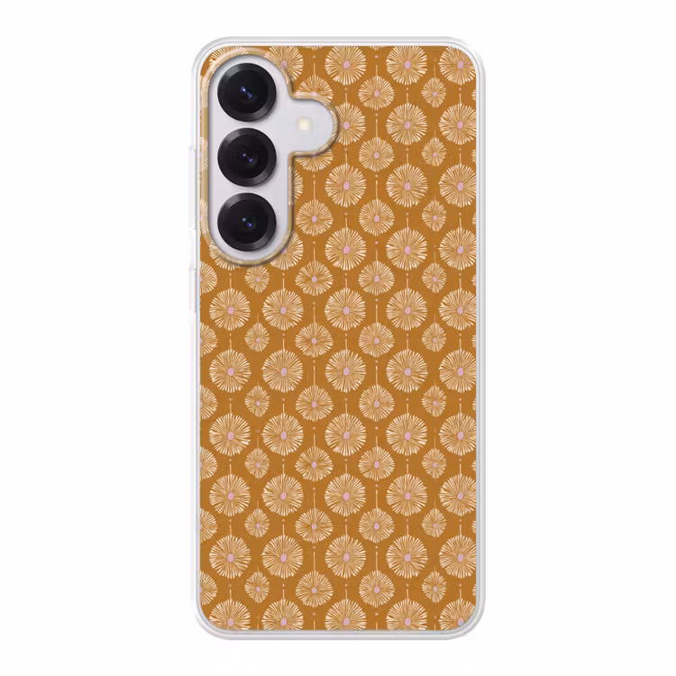 Bloemen - Modern - Oker Telefoonhoesje Samsung Galaxy S26 klein 975 -3d
