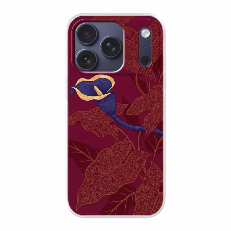 Telefoonhoesje - Bloemen - Modern - Paars - Bloemen - Modern - Paars Telefoonhoesje iPhone 17 Pro klein