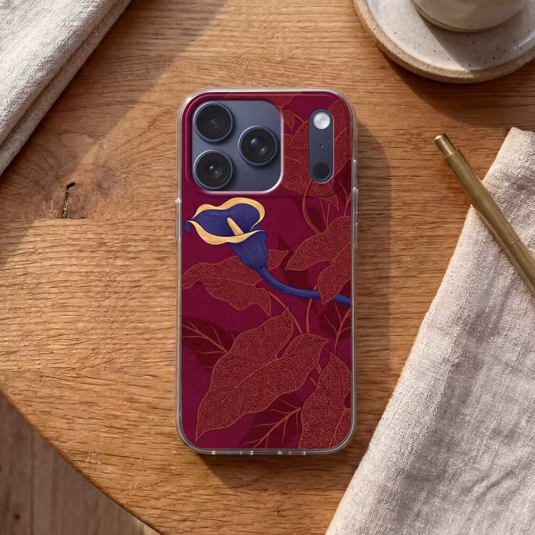 Telefoonhoesje - Bloemen - Modern - Paars - Bloemen - Modern - Paars Telefoonhoesje iPhone 17 Pro klein