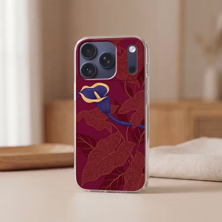 Telefoonhoesje - Bloemen - Modern - Paars - Bloemen - Modern - Paars Telefoonhoesje iPhone 17 Pro klein