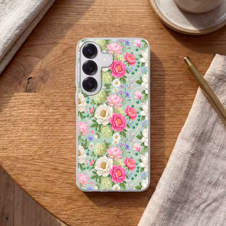 Bloemen - Patroon - Botanisch - Groen Telefoonhoesje Samsung Galaxy S26 klein -sfeer1