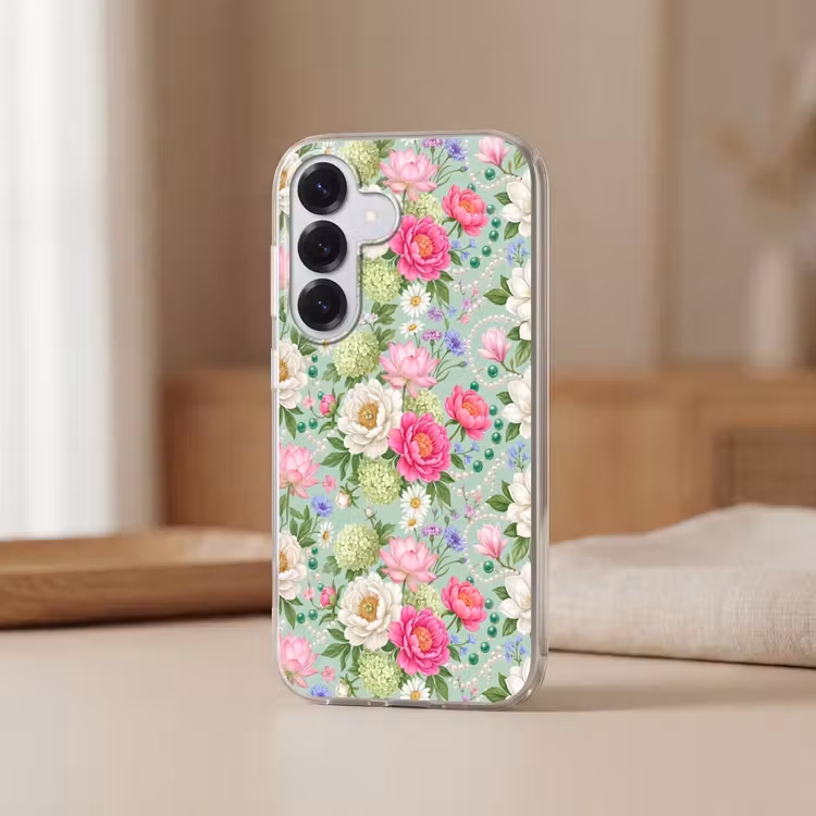 Bloemen - Patroon - Botanisch - Groen Telefoonhoesje Samsung Galaxy S26 klein -sfeer2