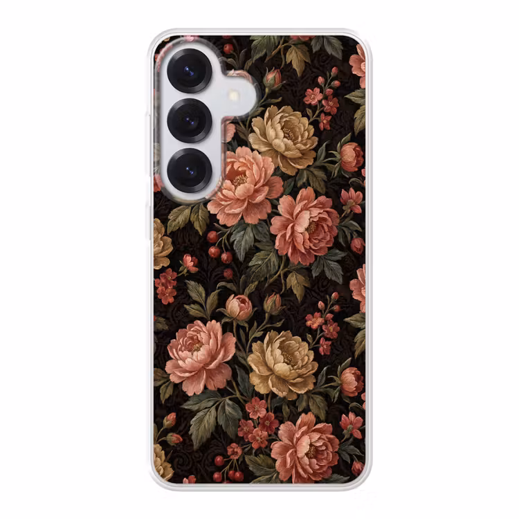 Bloemen - Patroon - Natuur - Vintage - Roze Telefoonhoesje Samsung Galaxy S26 klein -3d