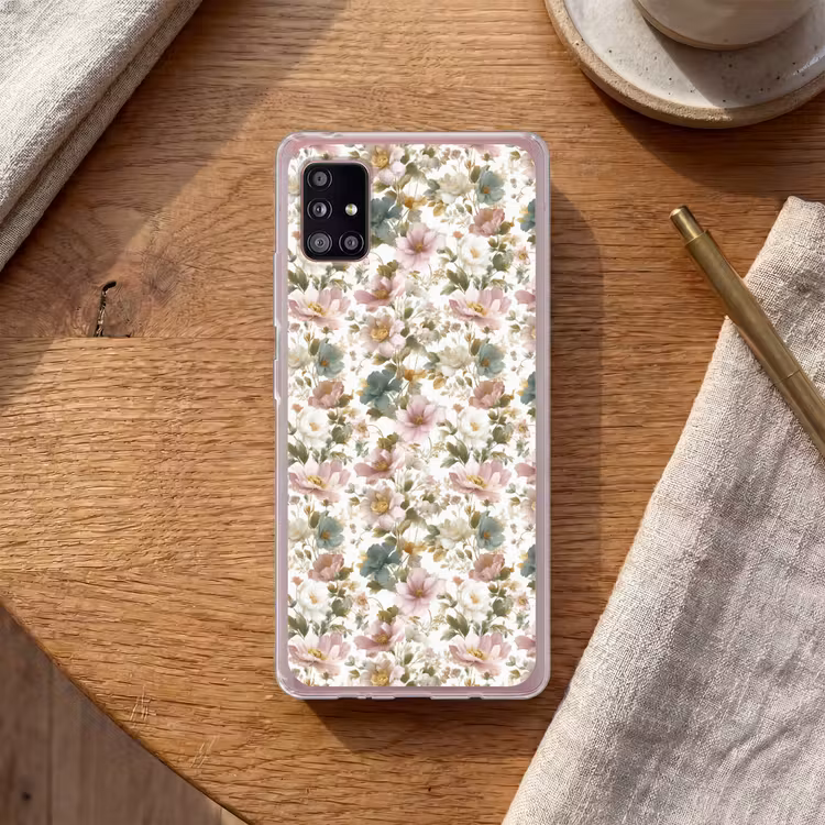 Bloemen - Patroon - Pastel Telefoonhoesje Samsung Galaxy A51 5G klein 373 -sfeer1
