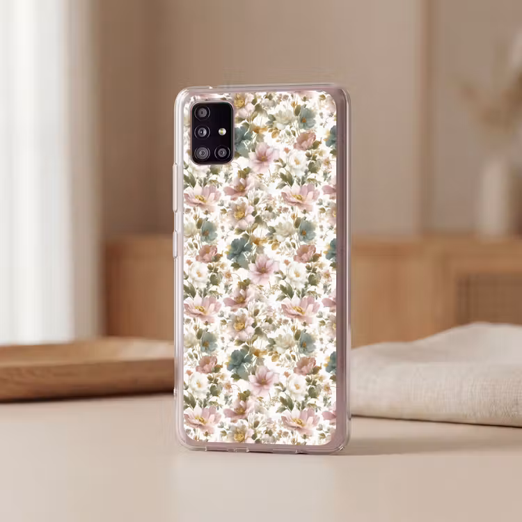 Bloemen - Patroon - Pastel Telefoonhoesje Samsung Galaxy A51 5G klein 373 -sfeer2
