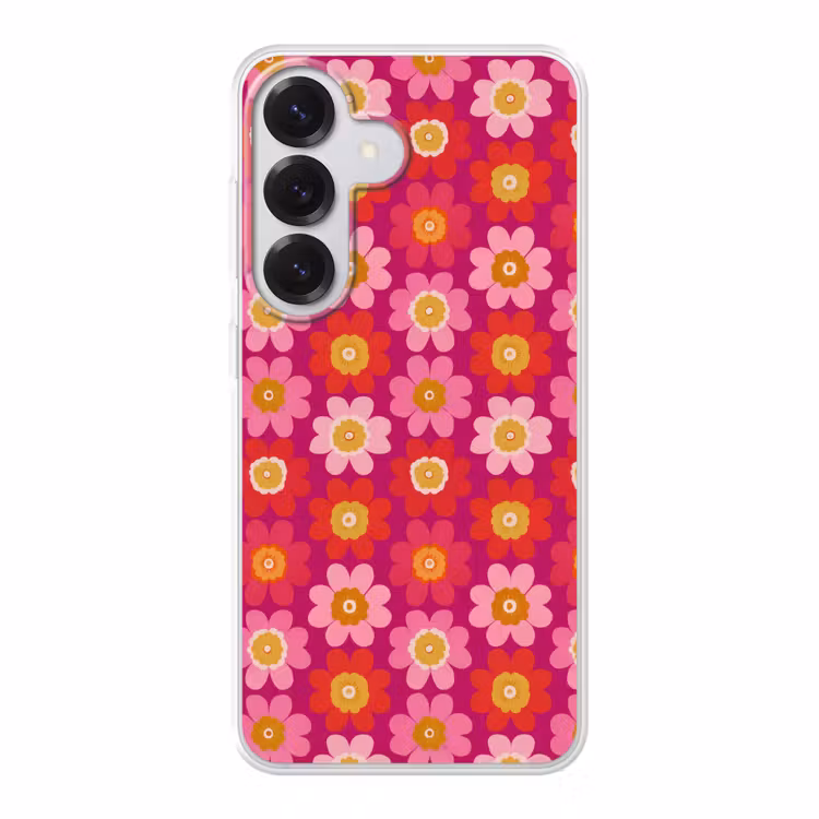 Bloemen - Retro - Kleurrijk Telefoonhoesje Samsung Galaxy S26 klein 975 -3d