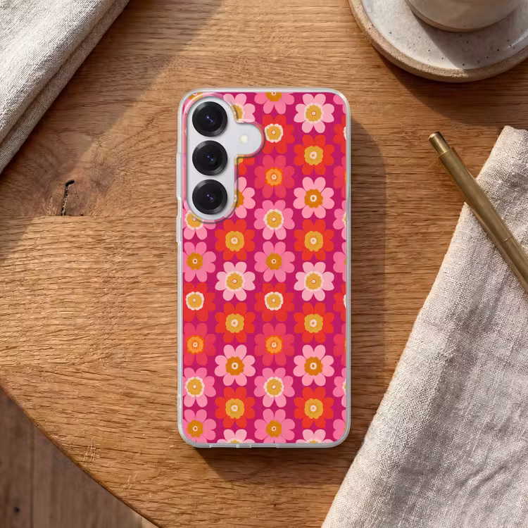 Bloemen - Retro - Kleurrijk Telefoonhoesje Samsung Galaxy S26 klein 975 -sfeer1