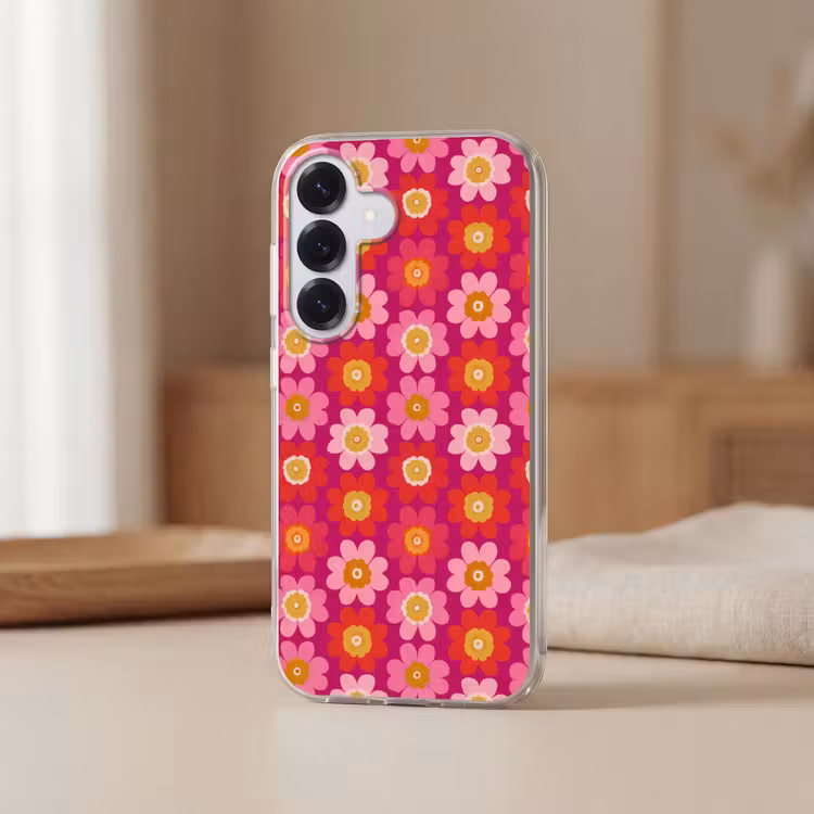 Bloemen - Retro - Kleurrijk Telefoonhoesje Samsung Galaxy S26 klein 975 -sfeer2