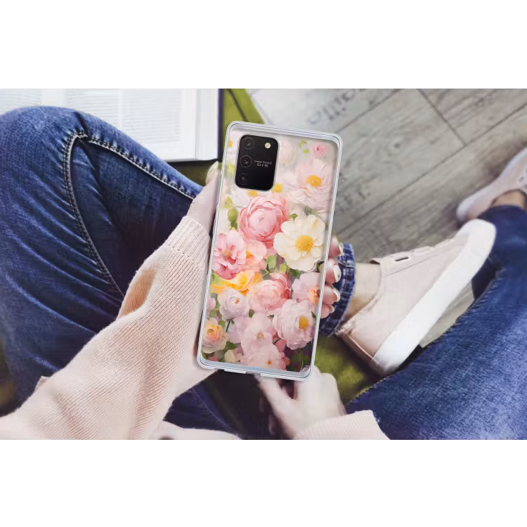 Bloemen - Roze - Botanisch - Kunst - Acrylverf Telefoonhoesje Samsung Galaxy S10 Lite klein -handS10Lite