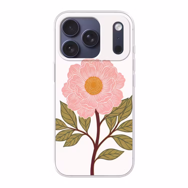 Telefoonhoesje - Bloemen - Roze - Illustratie - Bloemen - Roze - Illustratie Telefoonhoesje iPhone 17 Pro klein
