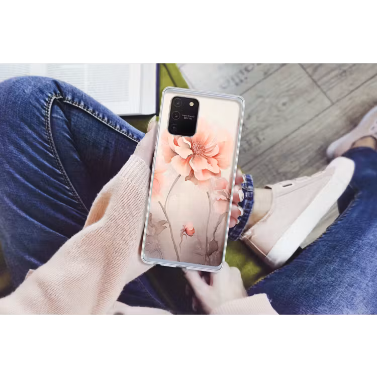 Bloemen - Roze - Kunst - Abstract - Aquarel Telefoonhoesje Samsung Galaxy S10 Lite klein -handS10Lite