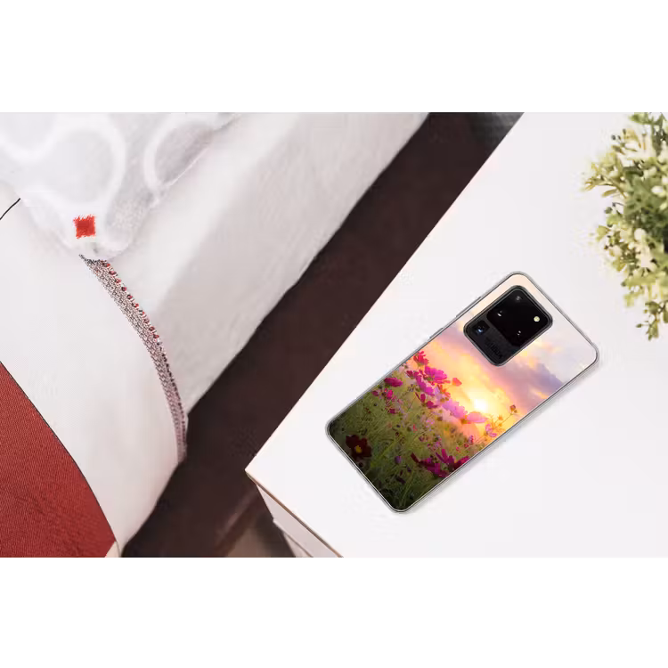 Bloemen - Roze - Zonsondergang Telefoonhoesje Samsung Galaxy S20 Ultra klein -kamerS20Ultra