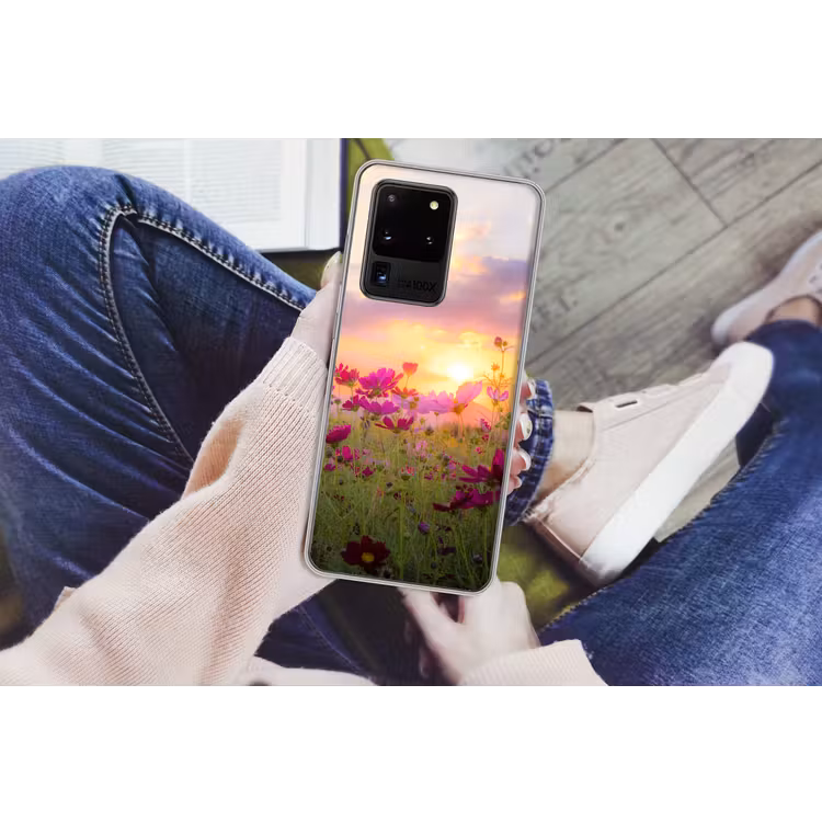 Bloemen - Roze - Zonsondergang Telefoonhoesje Samsung Galaxy S20 Ultra klein -handS20Ultra