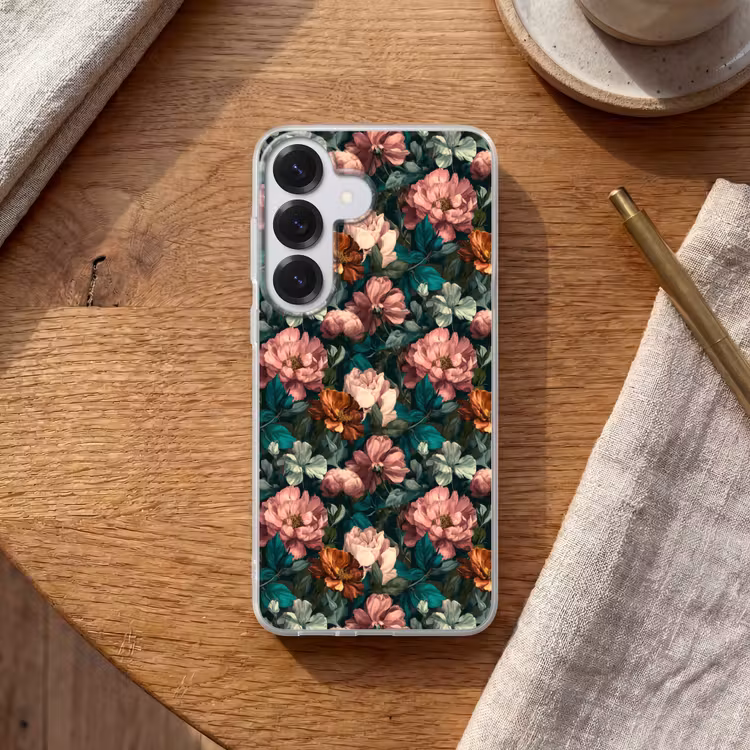 Bloemen - Schilderachtig - Patroon - Roze Telefoonhoesje Samsung Galaxy S26 klein 975 -sfeer1