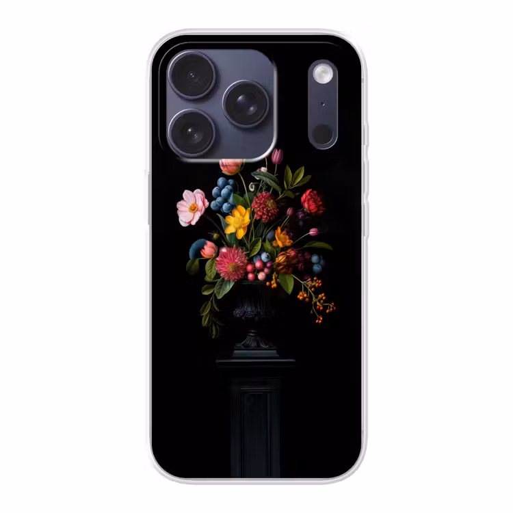 Bloemen - Vrolijk - Vaas Telefoonhoesje iPhone 17 Pro klein -3d