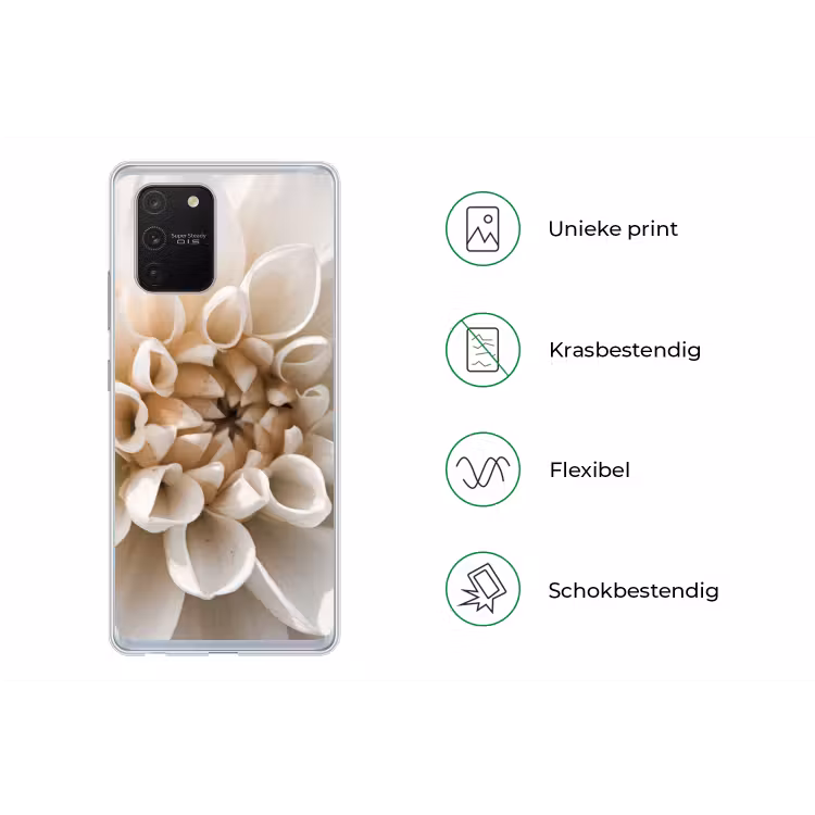 Bloemen - Wit - Natuur Telefoonhoesje Samsung Galaxy S10 Lite klein -specsS10Lite