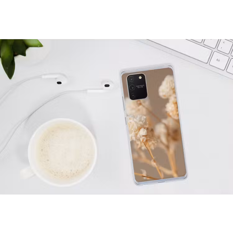 Bloemen - Wit - Natuur - Pastel Telefoonhoesje Samsung Galaxy S10 Lite klein -oordopS10Lite