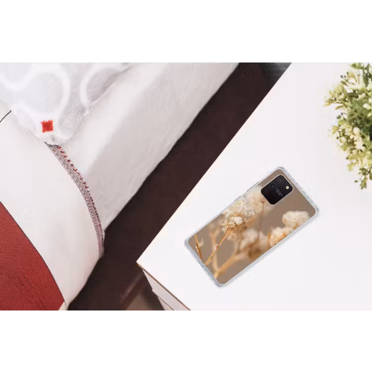 Bloemen - Wit - Natuur - Pastel Telefoonhoesje Samsung Galaxy S10 Lite klein -kamerS10Lite