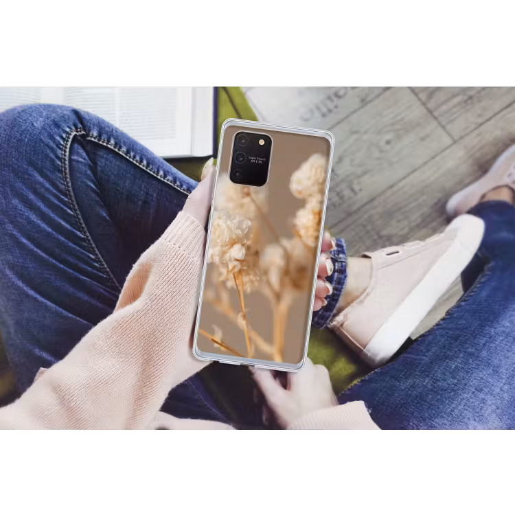 Bloemen - Wit - Natuur - Pastel Telefoonhoesje Samsung Galaxy S10 Lite klein -handS10Lite