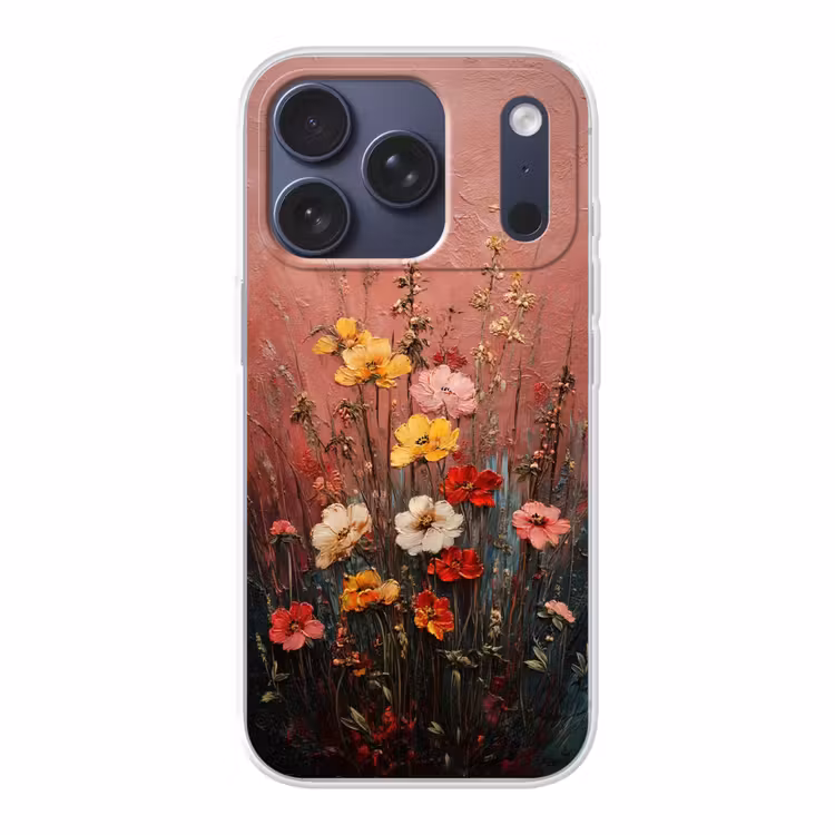 Bloemenboeket - Fijne details - Roze Telefoonhoesje iPhone 17 Pro klein -3d