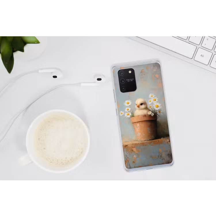 Bloempot - Kuiken - Bloemetjes Telefoonhoesje Samsung Galaxy S10 Lite klein -oordopS10Lite