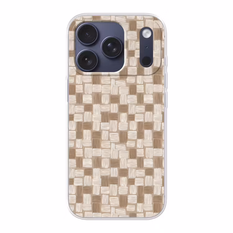 Blok - Patroon - Bruin Telefoonhoesje iPhone 17 Pro klein 878 -3d