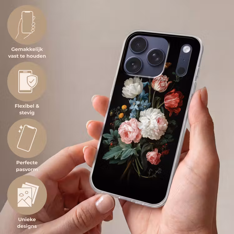 Boeket - Kleurrijk - Klassiek Telefoonhoesje iPhone 17 Pro klein -sfeer3_NL