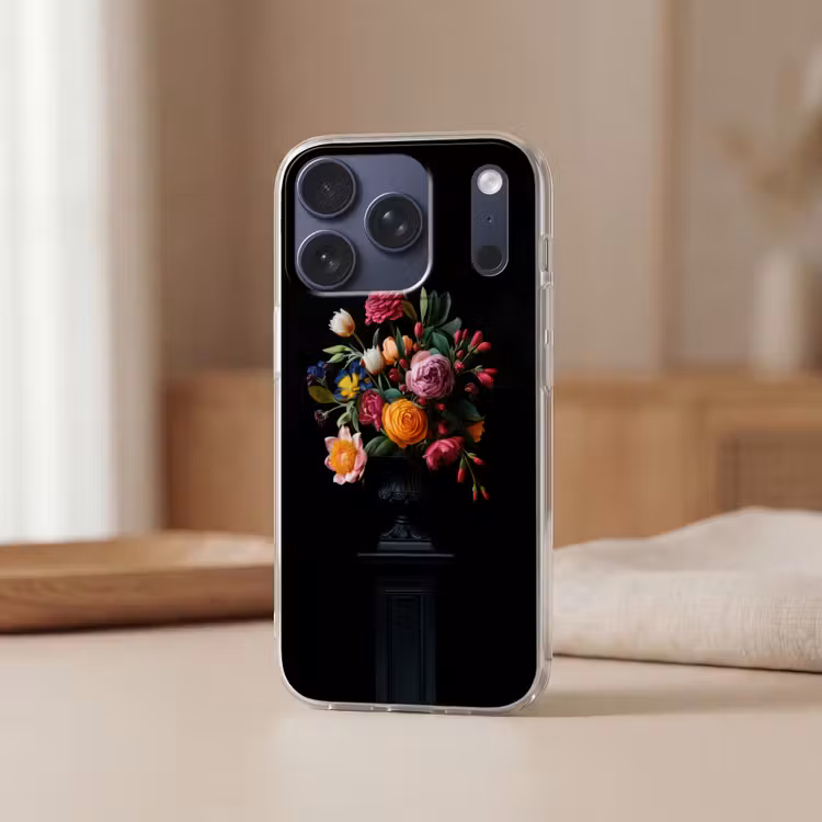Boeket - Romantisch - Kleurrijk Telefoonhoesje iPhone 17 Pro klein -sfeer2