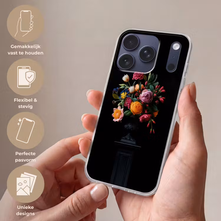 Boeket - Romantisch - Kleurrijk Telefoonhoesje iPhone 17 Pro klein -sfeer3_NL