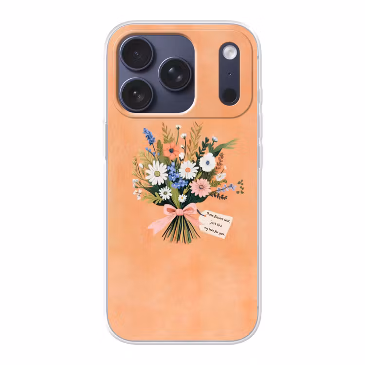 Boeket - Strikje - Quote Telefoonhoesje iPhone 17 Pro klein -3d
