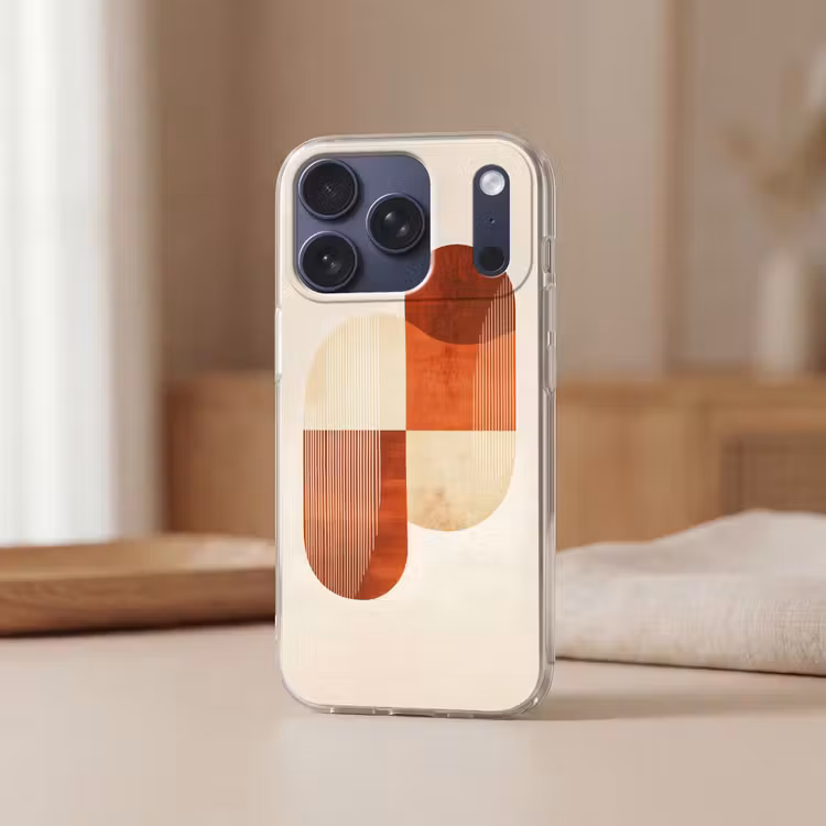 Bogen - Beige - Vormen Telefoonhoesje iPhone 17 Pro klein -sfeer2